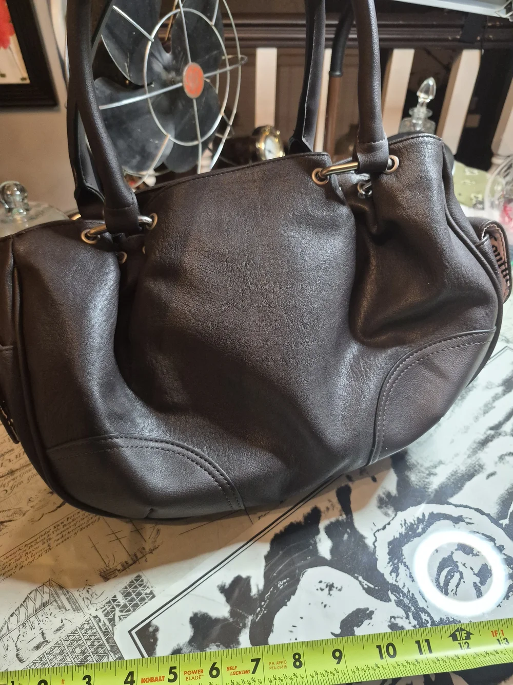Juicy Couture Black Studded Logo Hobo Bag